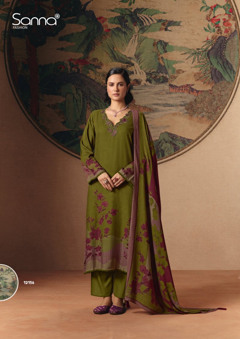 Elle By Sanna Viscose Pashmina Dress Materials